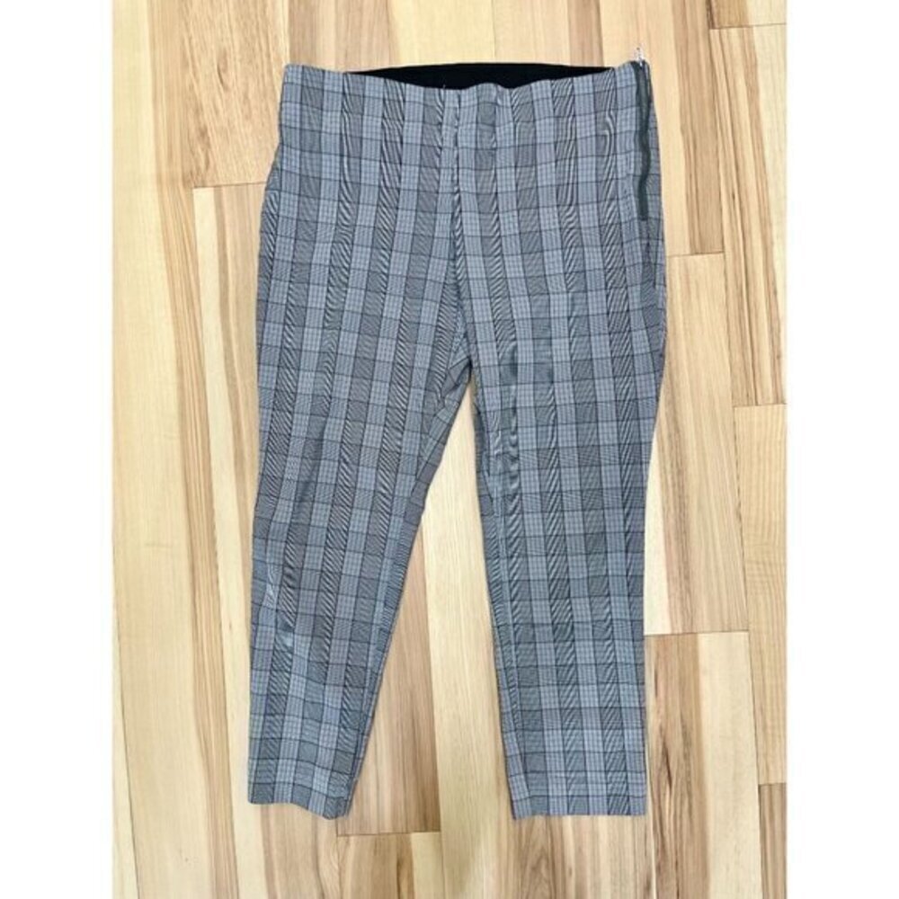 A New Day Black Gray Plaid Pants 16